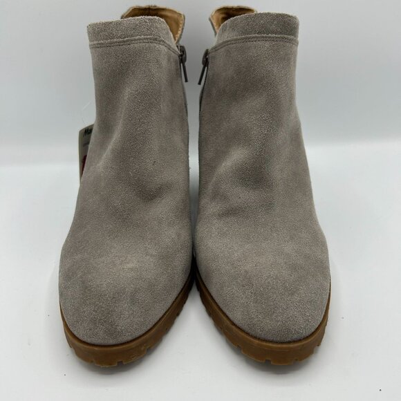 Lucky Brand Noryn Gray Suede Ankle Boots Leather Size 9.5M - Picture 10 of 10